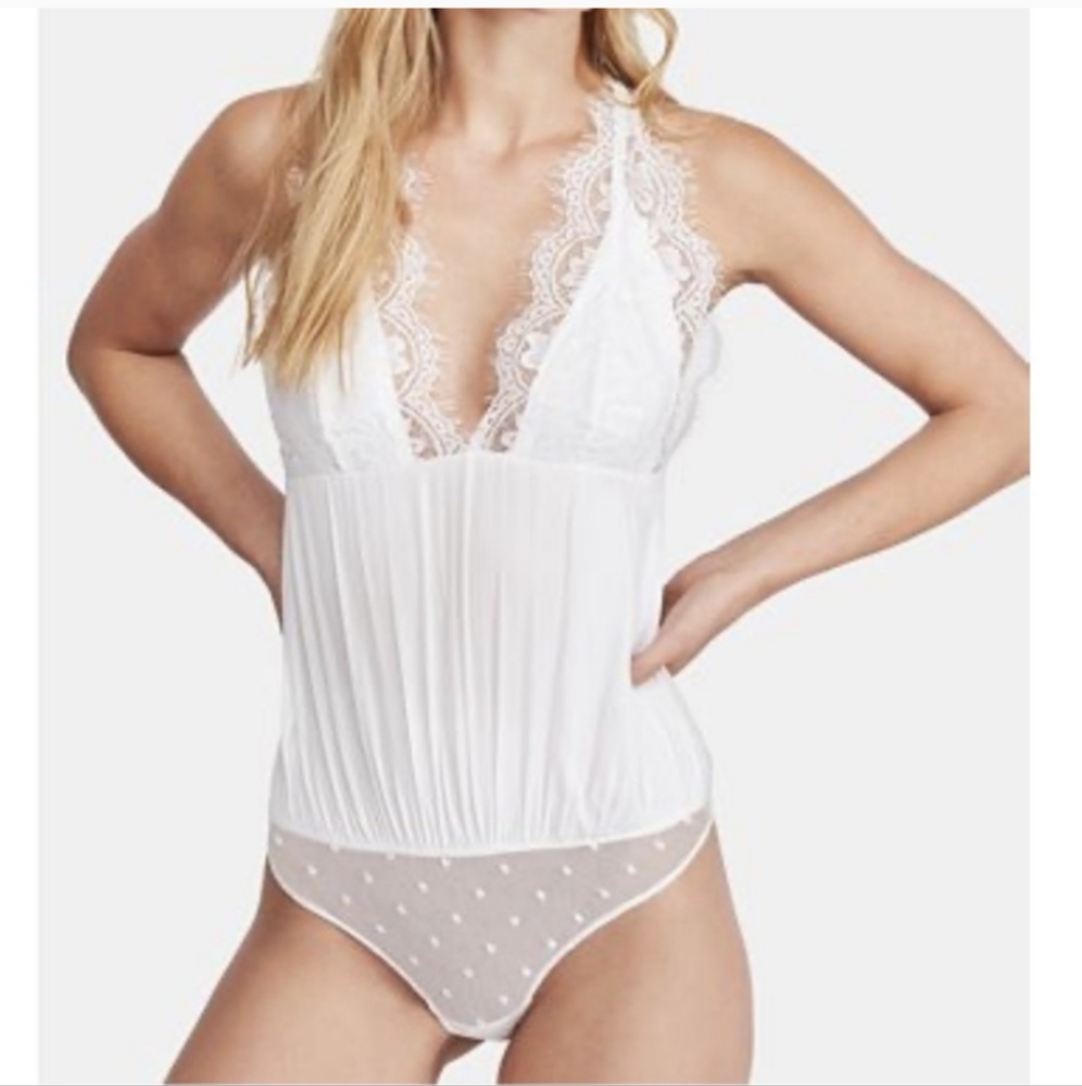 Free People Intimately Melrose Lace Bodysuit Small